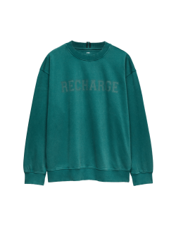 Pyžamový top s potiskem, s vysokým podílem bavlny