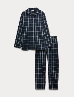Kostkovaná pyžamová souprava z čisté bavlny