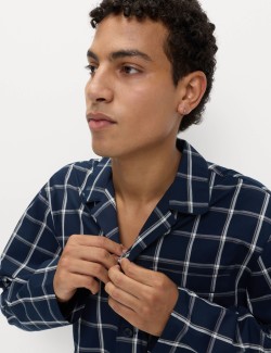 Kostkovaná pyžamová souprava z čisté bavlny