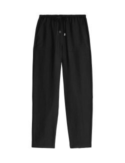 Lyocel Rich Tapered Ankle Grazer Trousers