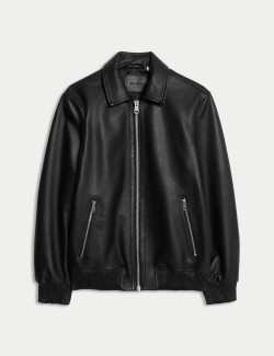 Leather Harrington Jacket