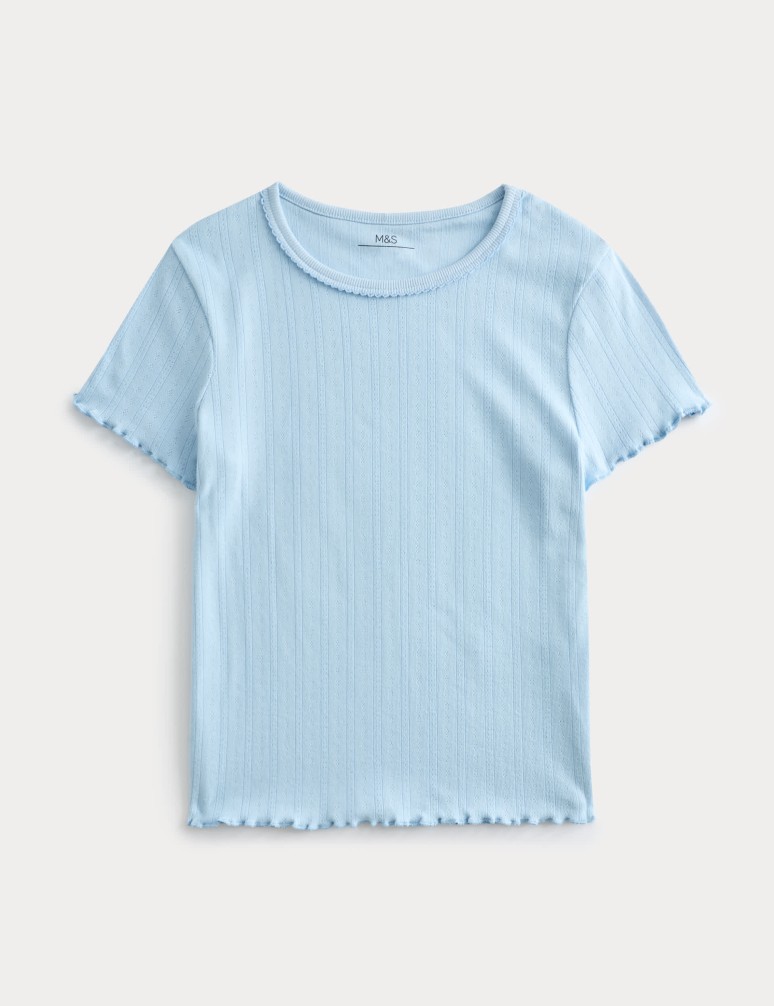 Kids' Pointelle Brushed Pyjama Top (6-16 Yrs)