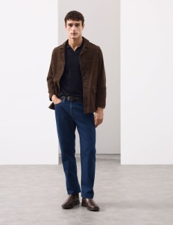 Pure Extra Fine Merino Wool Knitted Polo Shirt