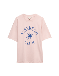 Tričko volného střihu s grafikou, z čisté bavlny