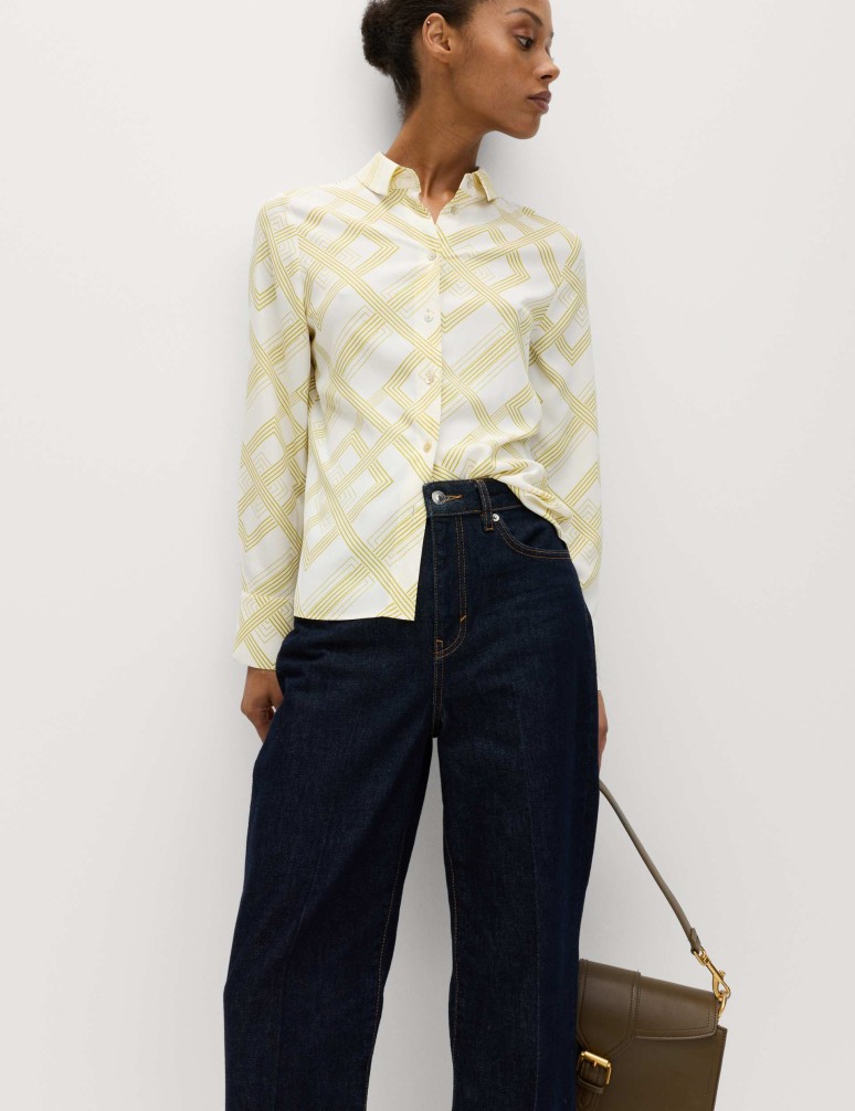 Geometric Collared Shirt