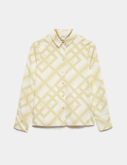 Geometric Collared Shirt