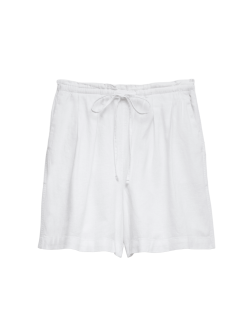 Šortky s vysokým pasem a vysokým podílem lnu