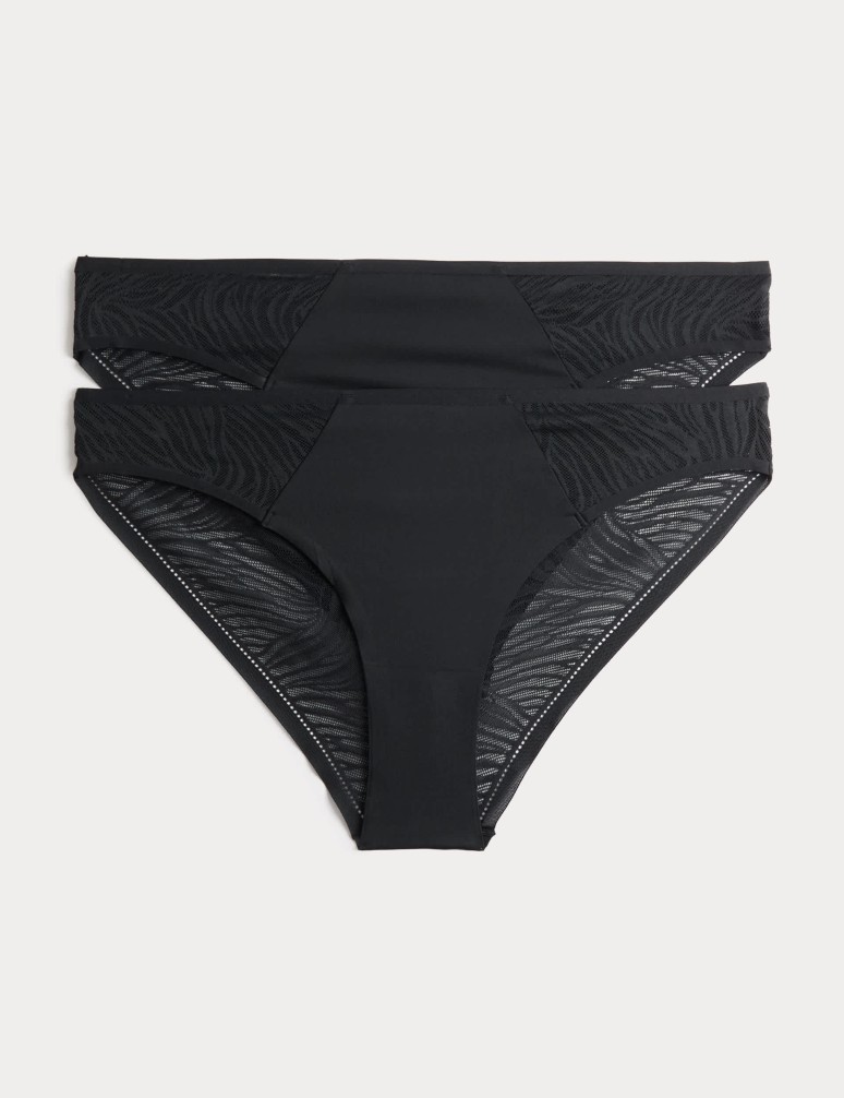 2 Pack Body Invisibles™ Lace Brazilian Knickers
