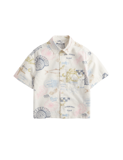 Košile z čisté bavlny s potiskem pobřežní scenérie (2–8 let)