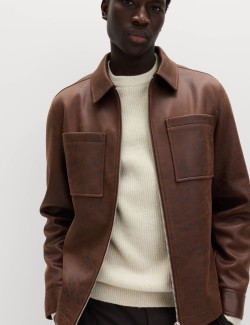 Kamioňácká bunda z koženky