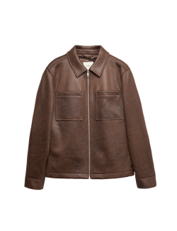 Kamioňácká bunda z koženky