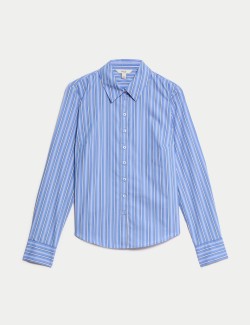 Cotton Rich Striped Fitted Shirt