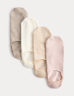 Balení 4 žebrovaných neviditelných krátkých ponožek Trainer Liners™