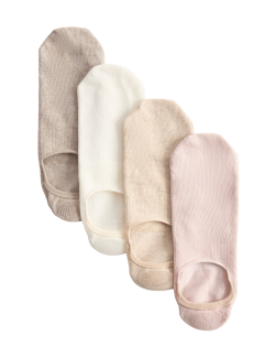 Balení 4 žebrovaných neviditelných krátkých ponožek Trainer Liners™