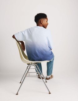 Tričko z čisté bavlny s ombré grafickým motivem (6–16 let)