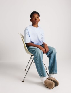 Tričko z čisté bavlny s ombré grafickým motivem (6–16 let)