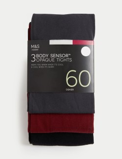 3pk 60 Denier Body Sensor™ Tights