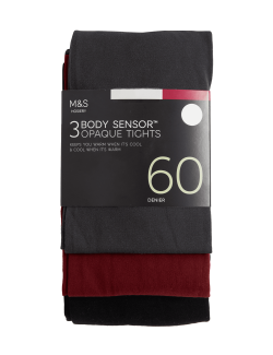 3pk 60 Denier Body Sensor™ Tights