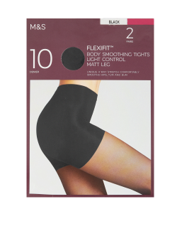 2pk Flexifit™ 10 Denier Light Control Sheer Tights