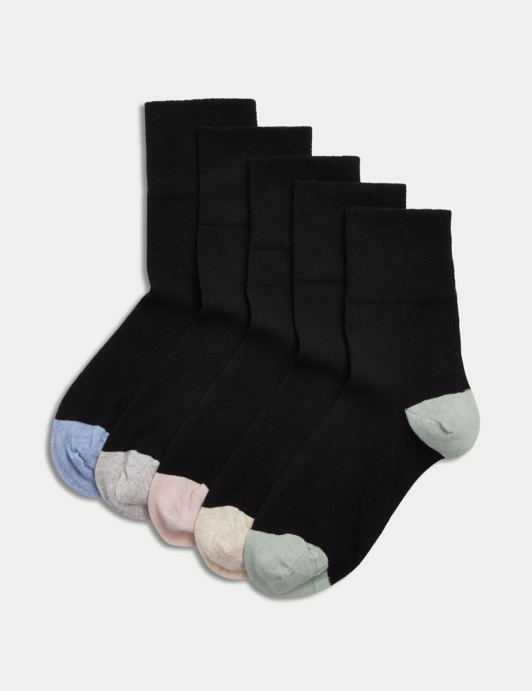 5pk Cotton Rich Ankle High Socks