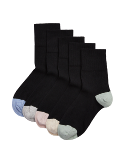 5pk Cotton Rich Ankle High Socks