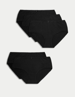 5pk Cotton Lycra® Midi Knickers