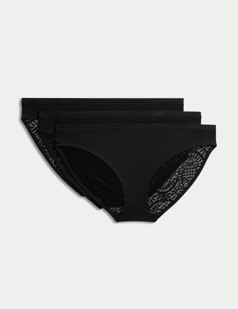 3pk Body Soft™ Lace Bikini Knickers