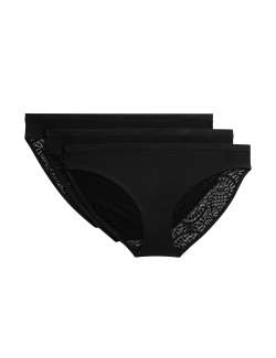 3pk Body Soft™ Lace Bikini Knickers