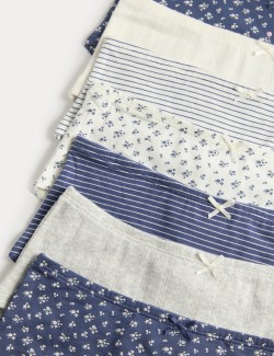 7 Pack Floral Stripe Pointelle Shorts (5-16 Yrs)