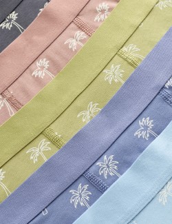 5 Pack Cotton Rich Patterned Trunks (5-16 Yrs)