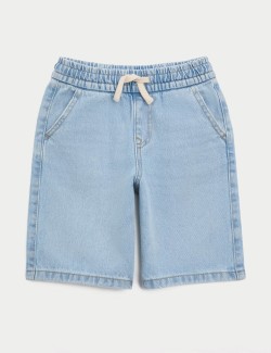Pure Cotton Light Wash Denim Shorts (2-8 Yrs)
