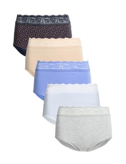 5pk Cotton Rich Printed Full Briefs