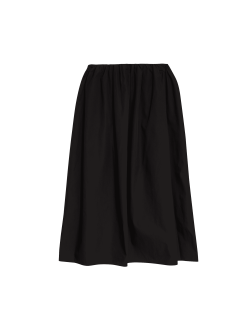 Pure Cotton Pleated Midaxi A-Line Skirt