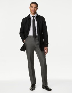 Hladké kalhoty pro velkou a vysokou postavu, normální střih