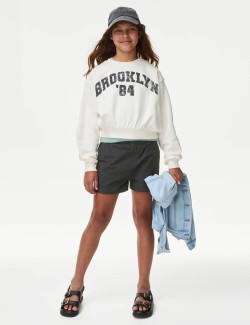 Cotton Rich Brooklyn Slogan Sweatshirt (6-16 Yrs)