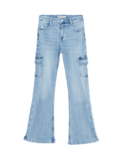 Denim Flared Cargo Jeans (6-16 Yrs)