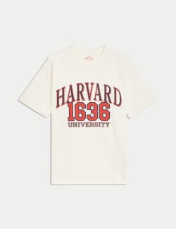 Tričko z čisté bavlny s nápisem „Harvard“ (6–16 let)