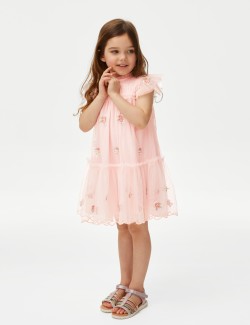 Floral Embroidery Dress (2-7 Years)