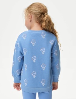 Cotton Rich Printed Sweatshirt (2-8 Yrs)