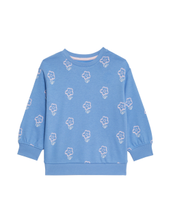 Cotton Rich Printed Sweatshirt (2-8 Yrs)