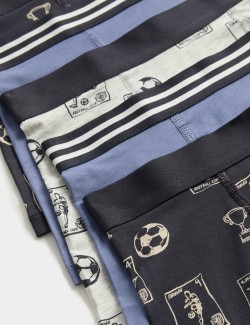 5 Pack Cotton Rich Football Trunks (5-16 Yrs)