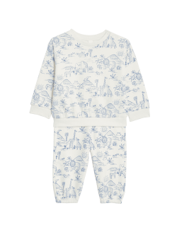 2pc Cotton Rich Safari Print Outfit (0-3 Yrs)