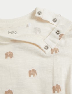 3pc Cotton Rich Elephant Outfit (0-3 Yrs)