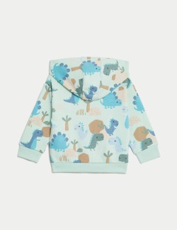 Cotton Rich Dino Zip Through Hoodie (0-36 Months)