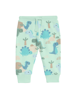 Cotton Rich Dinosaur Joggers (0 Months - 3 Years)