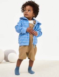 Cotton Rich Striped Zip Hoodie (0-3 Yrs)