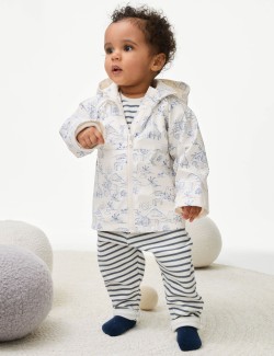 Safari Print Hooded Fisherman Coat (0-3 Yrs)