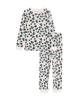 Pure Cotton Animal Print Pyjamas (7-14 Yrs)