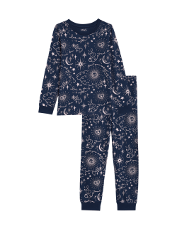 Pure Cotton Celestial Print Pyjamas (7-14 Yrs)