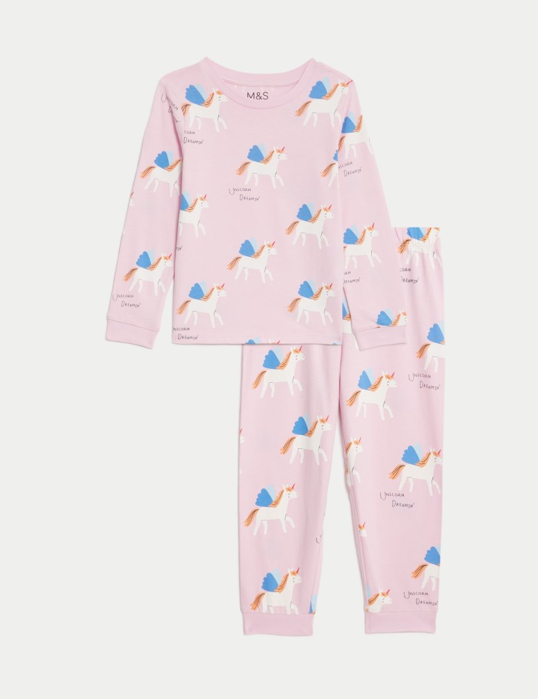 Pure Cotton Unicorn Pyjamas (1-8 Yrs)